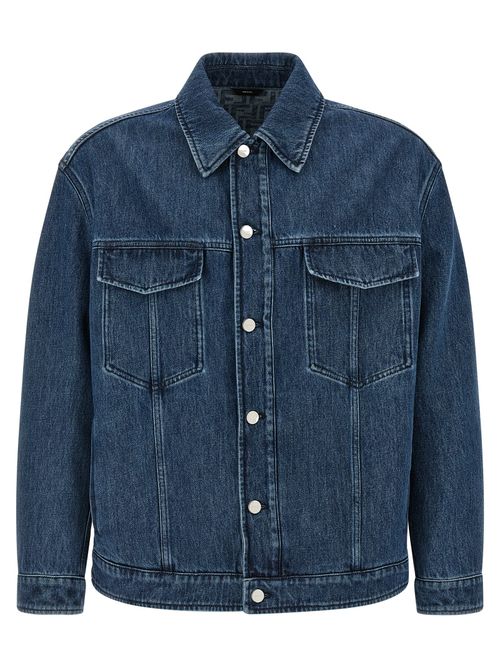 Cotton Denim Jacket — Blue