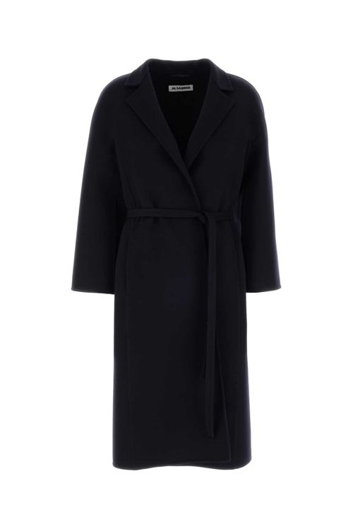 Wool Wrap Coat — Black