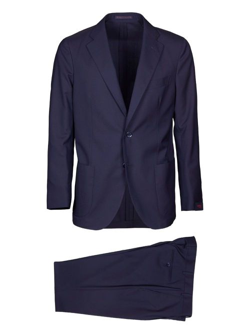 Patch pocket single-breasted suit - Blue