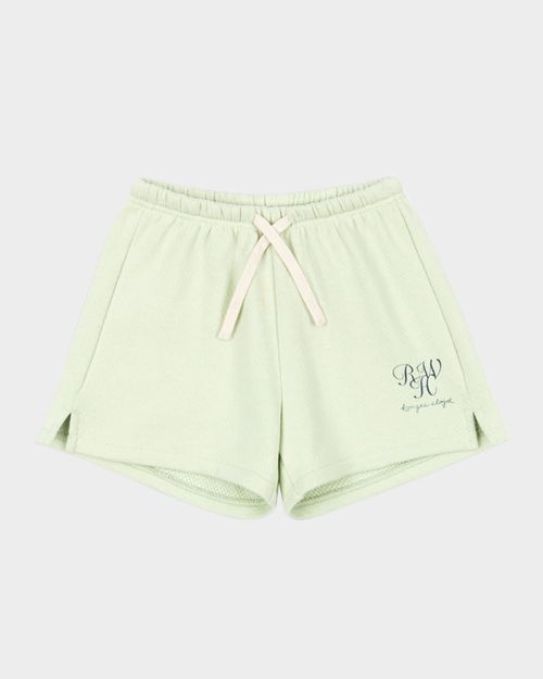 Rosie H-W x Kid's Monogrammed Drawstring Cotton Shorts