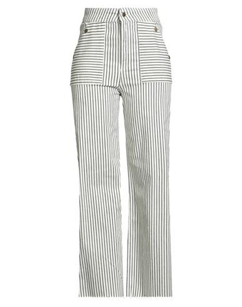 Woman Jeans White Size M Cotton, Elastane