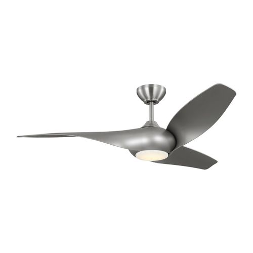 Brushed Steel 52" Ceiling Fan from the Topan Smart 52 LED Collection