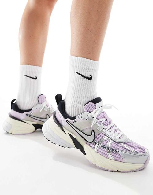 V2K Run sneakers in silver and grape