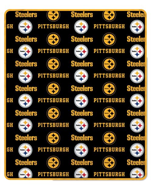 Pittsburgh Steelers Nfl Team Repeating Logo Fleece Throw
