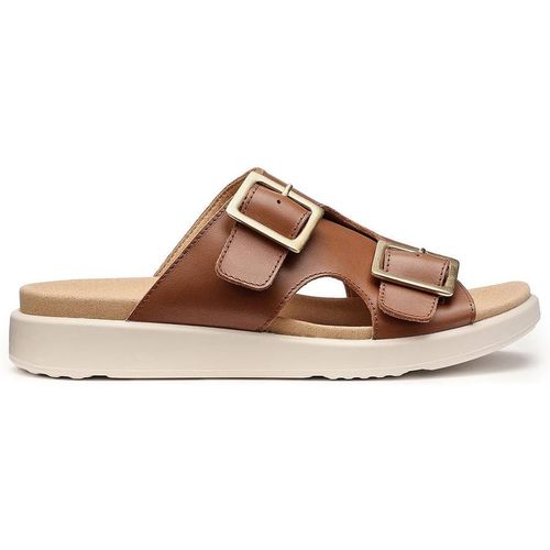 Hotter Women's Wide Fit 'Corsica' Slip-On Mules in Tan