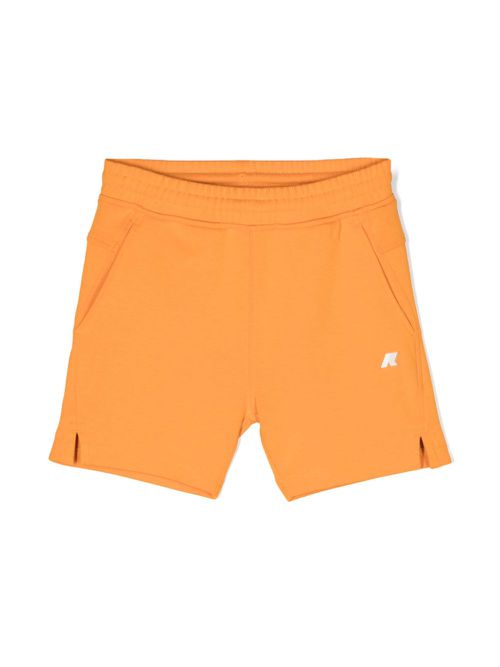 Logo-appliqué jersey shorts - Orange