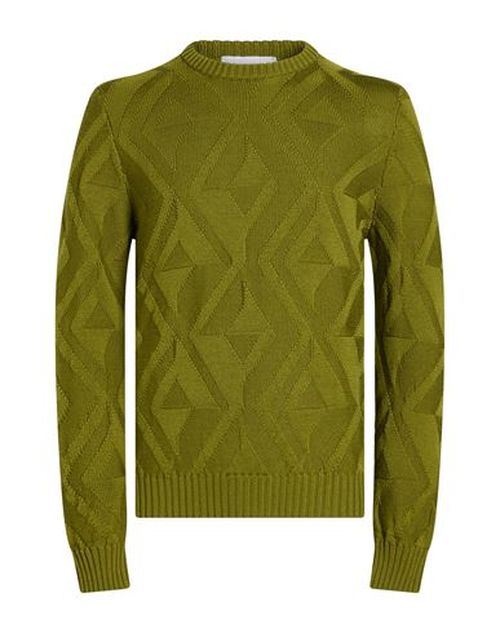 Man Sweater Green Size 38 Merino Wool