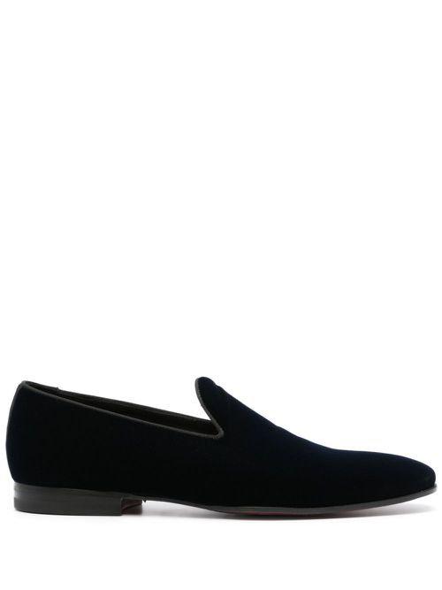 Slip-on velvet loafers - Blue