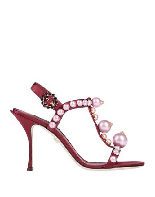 Sandales Dolce & Gabbana En Velours Cuir Noir Avec Strass - Taille 38, Occasion, Style Glamour