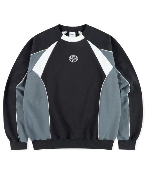 TRACK PIPING SWEATSHIRT BLACK