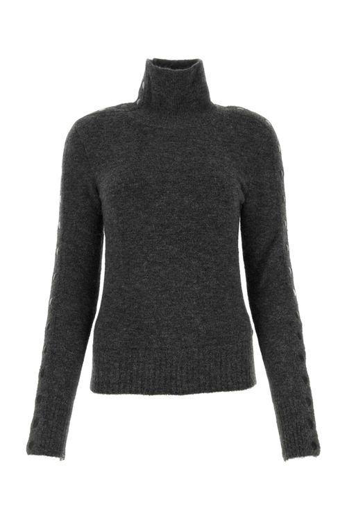 Nylon Blend Sweater — Gray