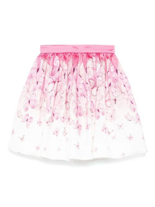 Butterfly-print skirt - Pink