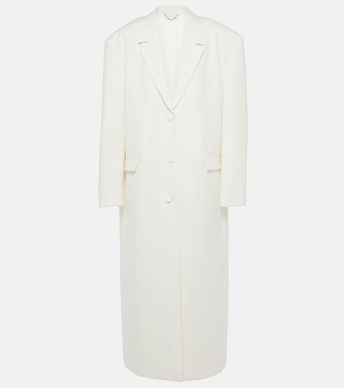 Single-breasted wool coat