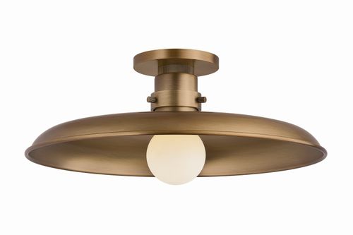 Patina Brass Flush Mount from the Rainhill Collection