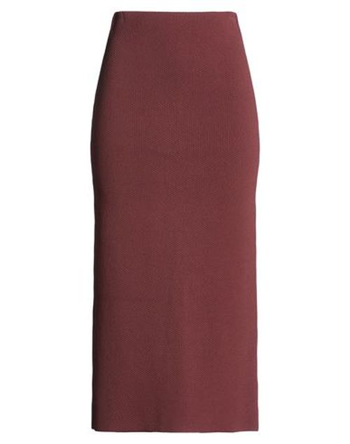 Woman Midi skirt Brown Size L Viscose, Polyamide