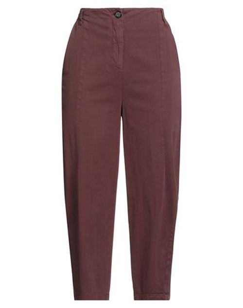 Woman Pants Burgundy Size 2 Cotton, Viscose, Elastane