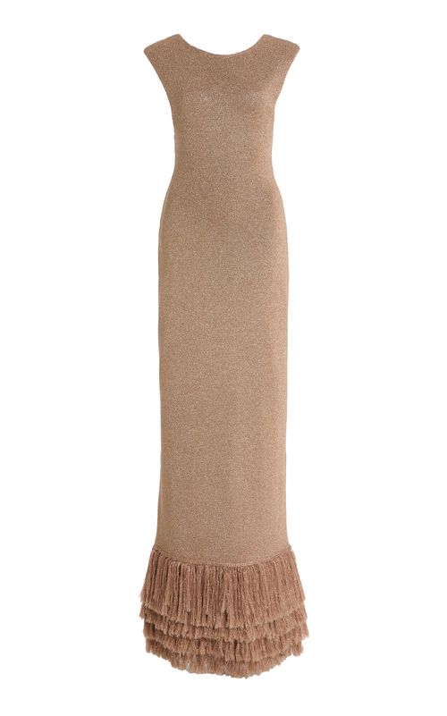 Breeze Metallic-Knit Midi Dress