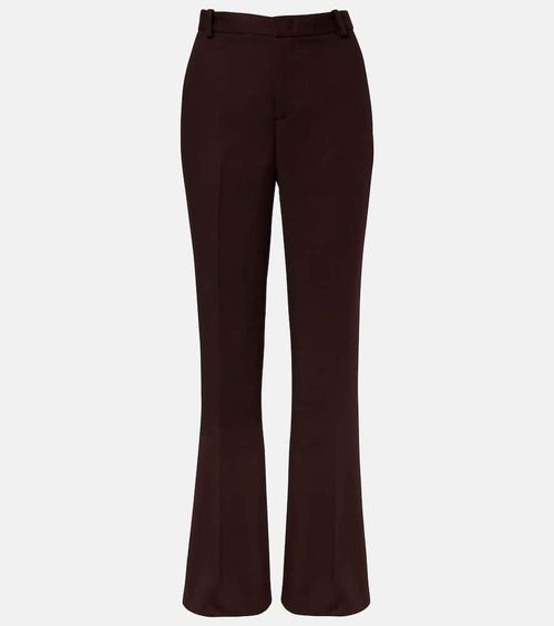 Mid-rise flared pants