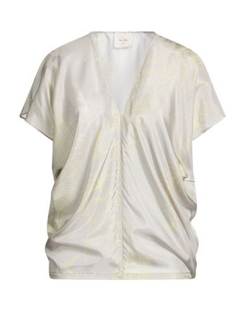 Crème Woman Top Light grey Size 6 Silk
