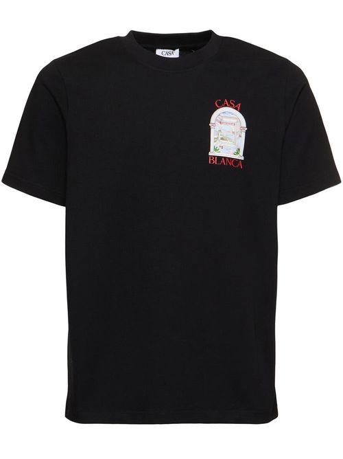 Casablanca Le Passage Printed T-hirt in Black - Black
