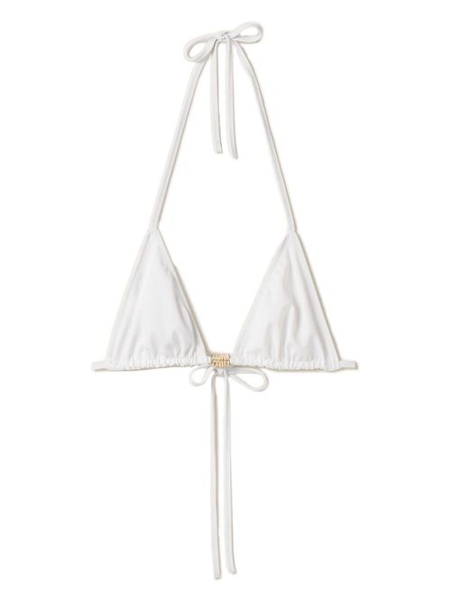 Triangle-cup bikini top - White