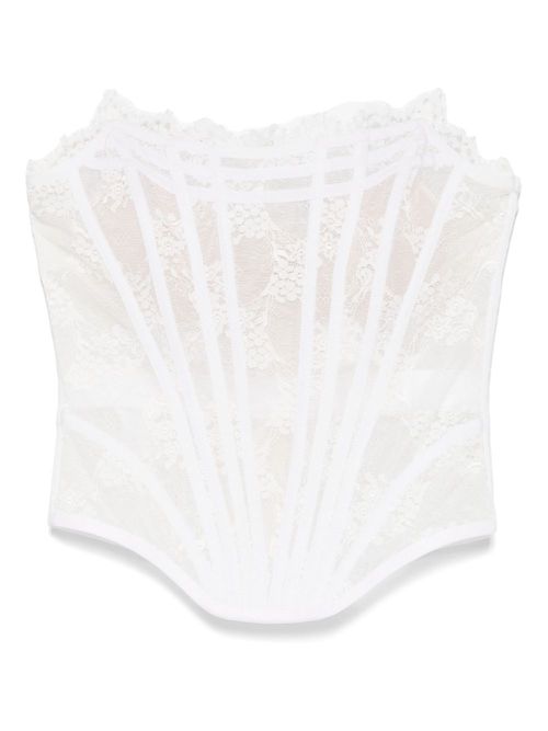Giuseppe Di Morabito lace corset top - White