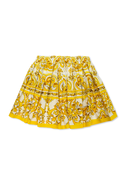 Skirt With `barocco` Print, Unisex, White