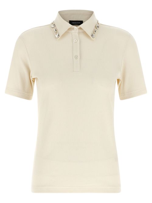 Crystal Collar Polo Shirt
