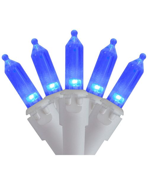 Northlight 100 Blue LED Mini Christmas Lights - 33ft White Wire