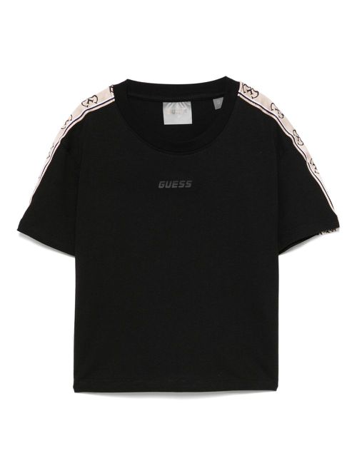 Guess kids rubberised-logo T-shirt - Black