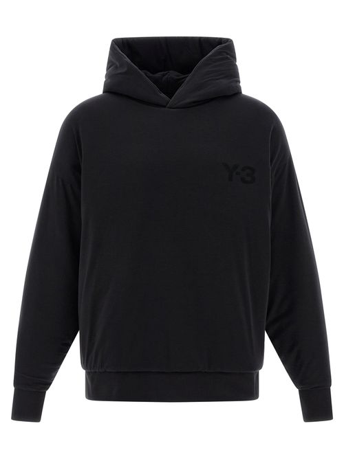 Padded Lyocell Hoodie — Black