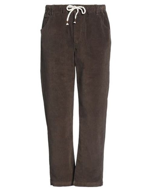 Man Pants Dark brown Size 30 Cotton, Elastane
