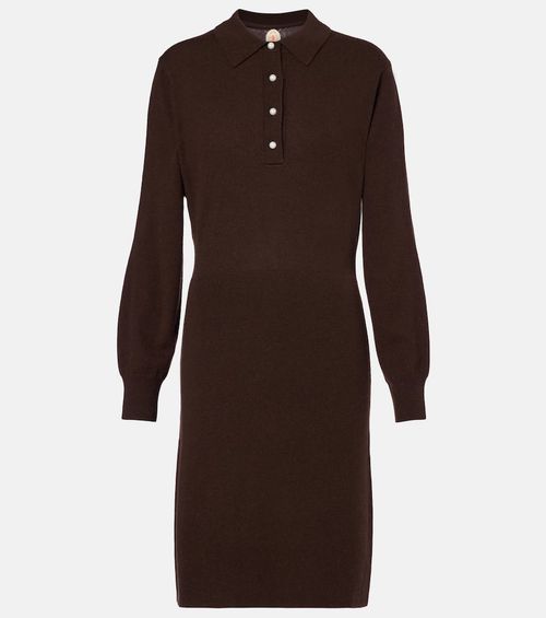 Knitted wool and cashmere polo dress