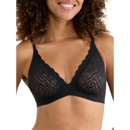 Sloggi Womens ZERO Feel Bliss UP Push Up Bra - Black Polyamide - Large