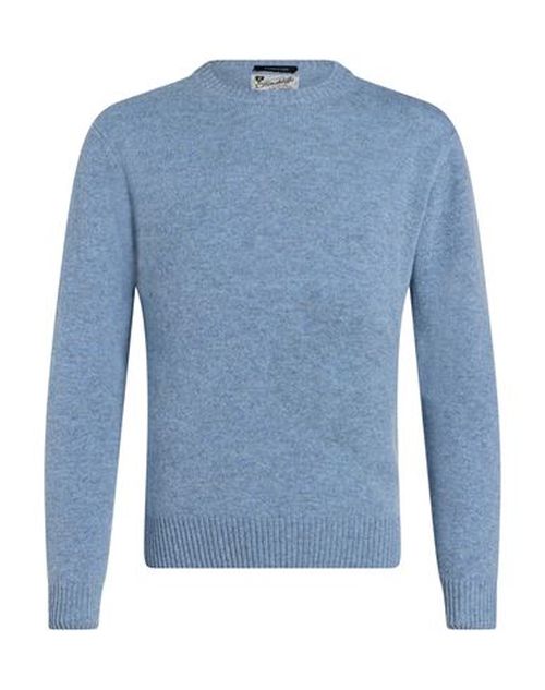 Man Sweater Slate blue Size M Lambswool
