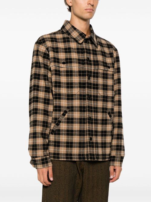 Checked button-up shirt - Brown