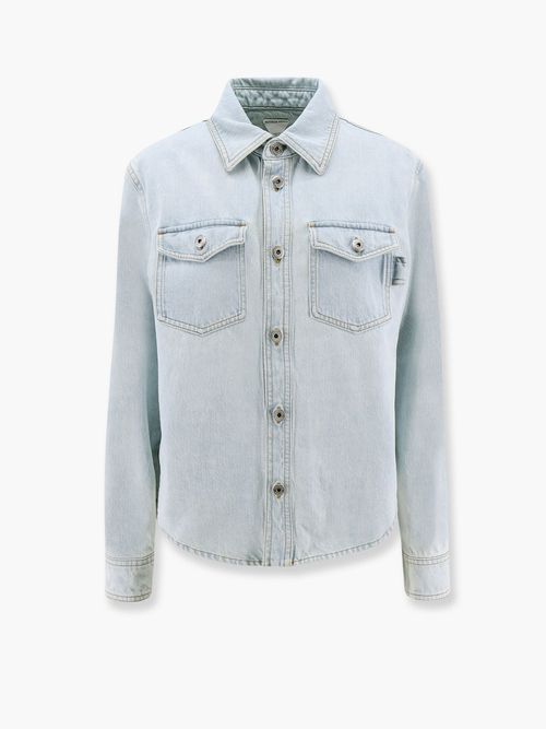 Bottega Veneta Denim Shirt With Extra Bleach Wash
