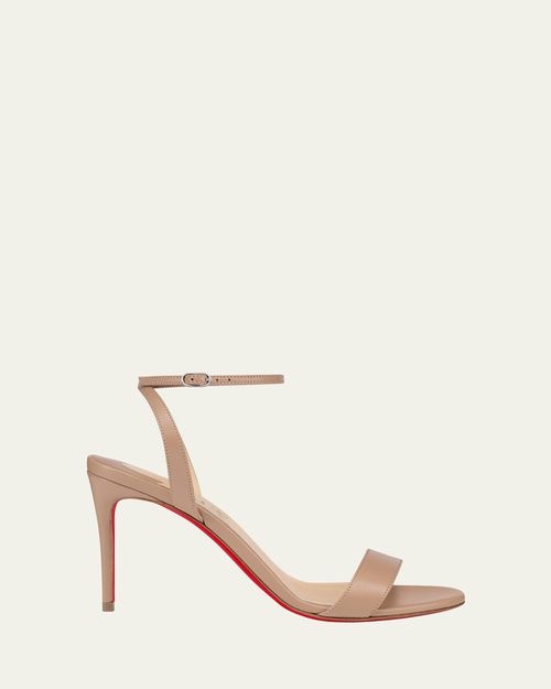 Loubigirl Leather Red Sole Ankle-Strap Sandals