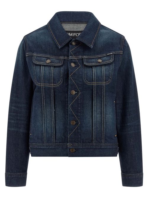 Japanese Denim Jacket Puffer Jackets Blue