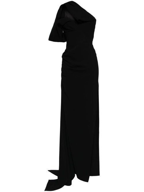 One-shoulder maxi dress - Black