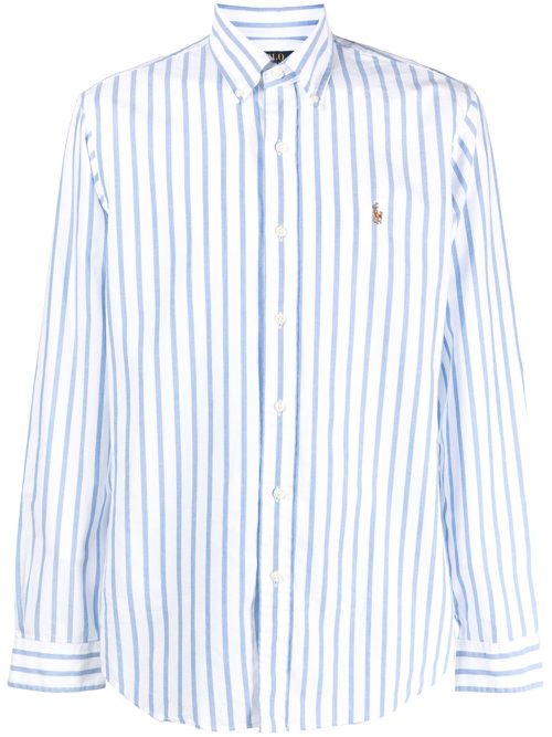 Striped long-sleeve shirt - Blue