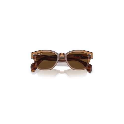 Ray-Ban Rb0880s Sunglasses Striped Havana Frame Brown Lenses Polarized 49-19
