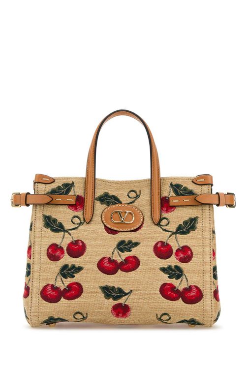 Embroidered Raffia Small Antibes Handbag