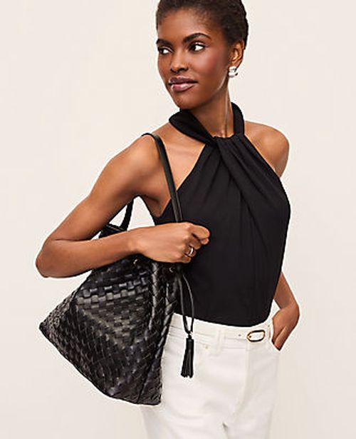 Ann Taylor Twist Neck Halter Top