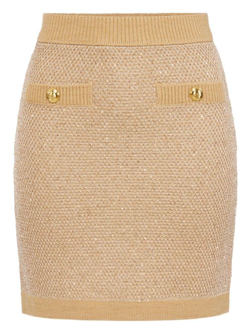 Wool Knit Skirt — Honey