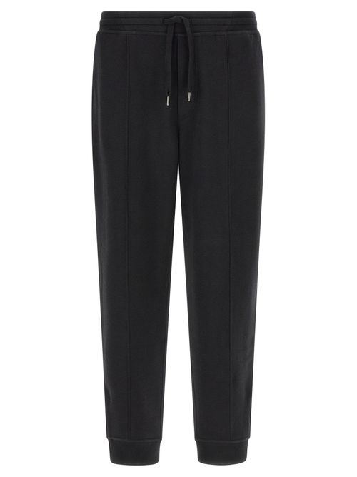 Cotton, Cashmere and Silk Blend Joggers — Black