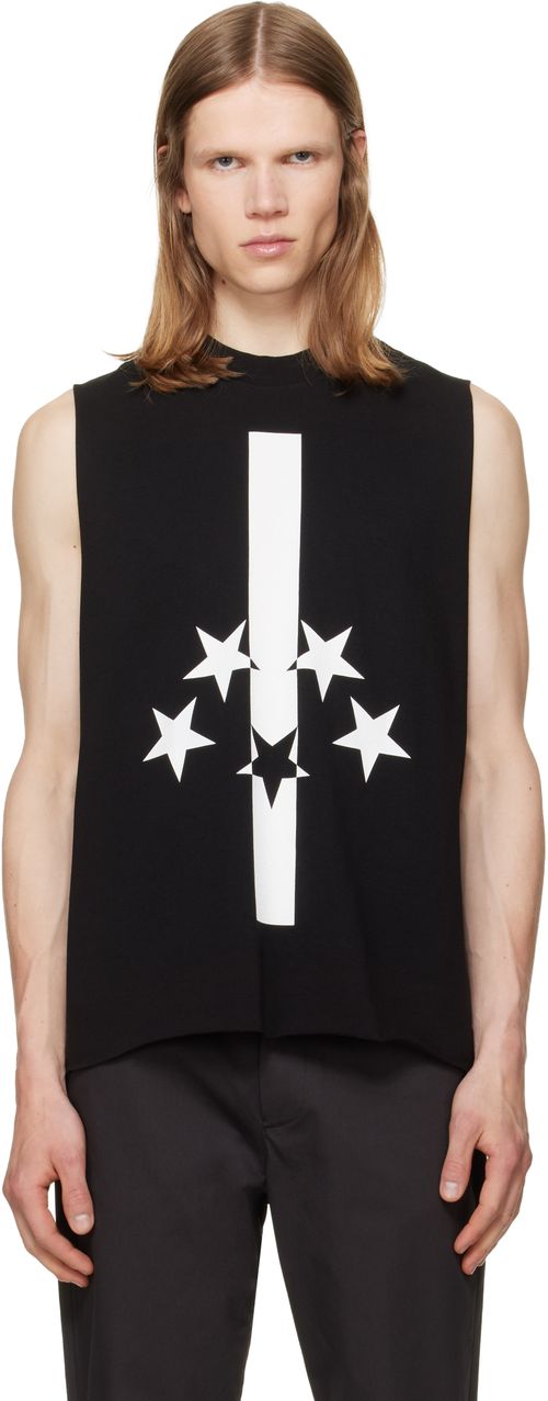 Black Flag Cut Sleeve Tank Top