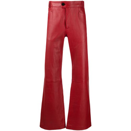 Flare-cut Coated-cotton Trousers