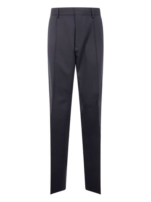 Wool press pleat trousers - Black