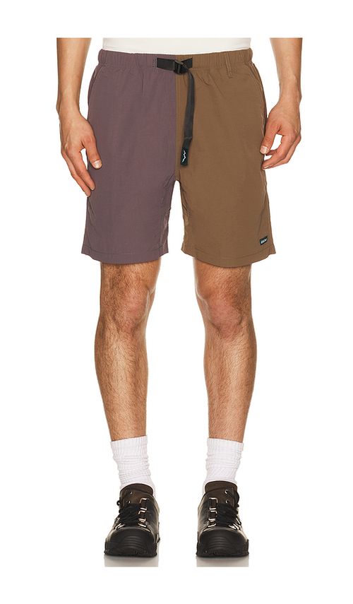 Afield Out Duotone Shorts in Brown,Navy. S. Also in M, L, XL/1X